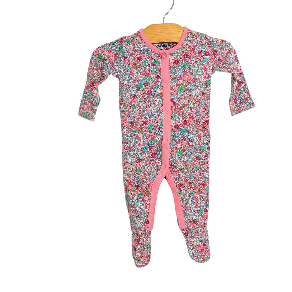 Joules Razamataz Baby Girls Floral Footie Sleepsuit Pink 3-6M